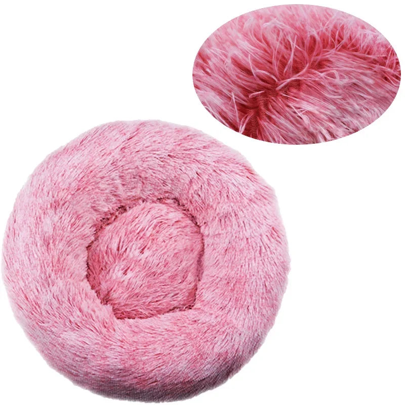 CalmNuzzle Donut Bed – Plush Round Dog Bed