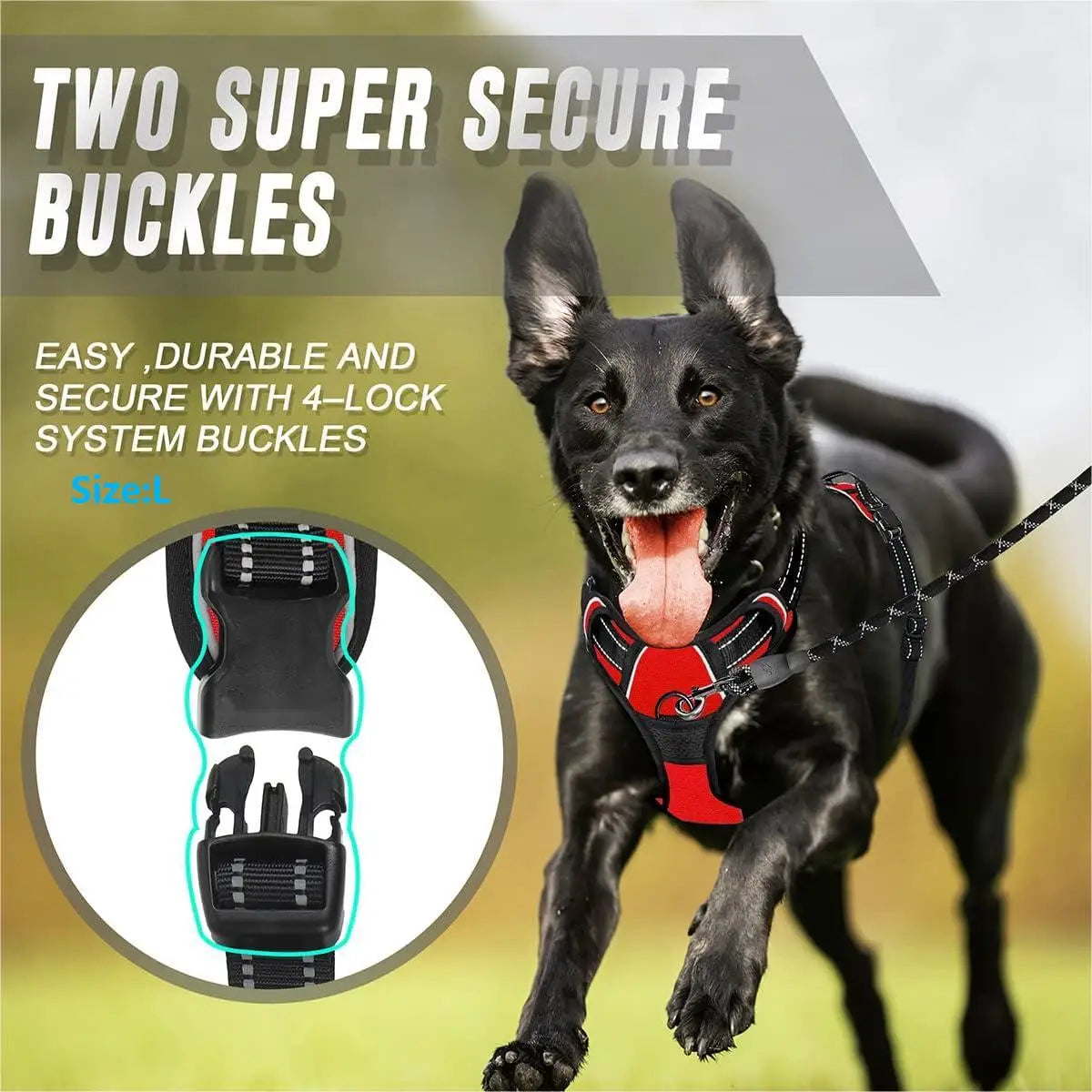 CalmNuzzle Reflective Front-Clip Dog Harness