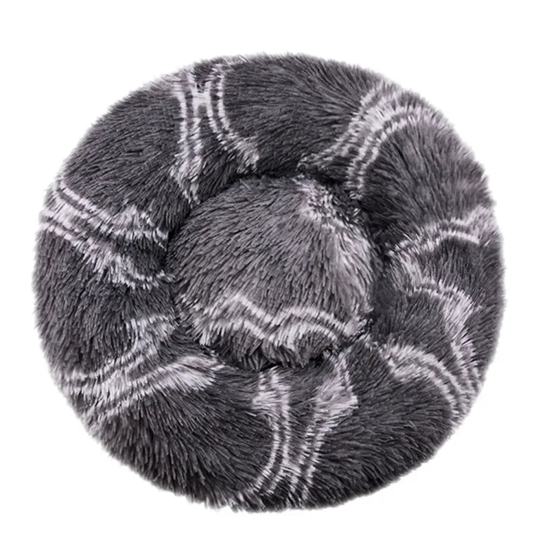 CalmNuzzle Donut Bed – Plush Round Dog Bed