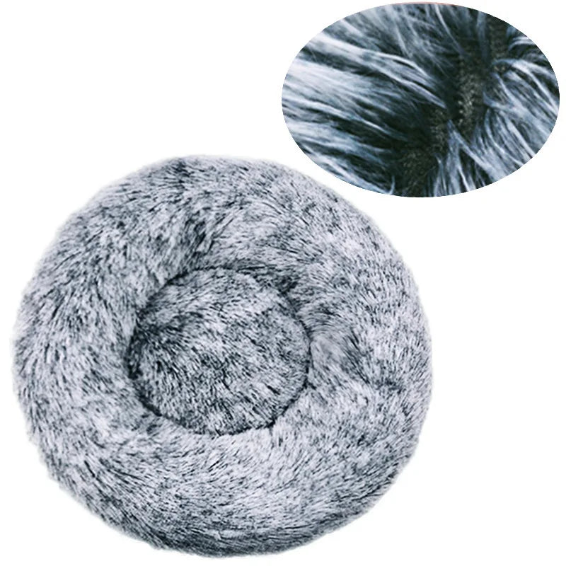 CalmNuzzle Donut Bed – Plush Round Dog Bed