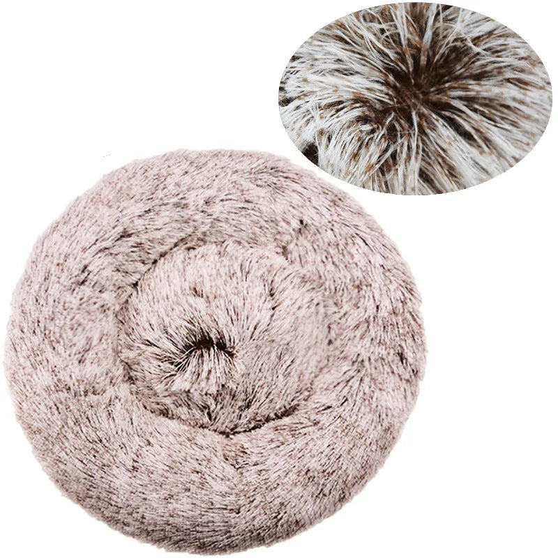 CalmNuzzle Donut Bed – Plush Round Dog Bed