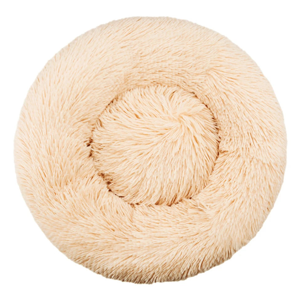 CalmNuzzle Donut Bed – Plush Round Dog Bed