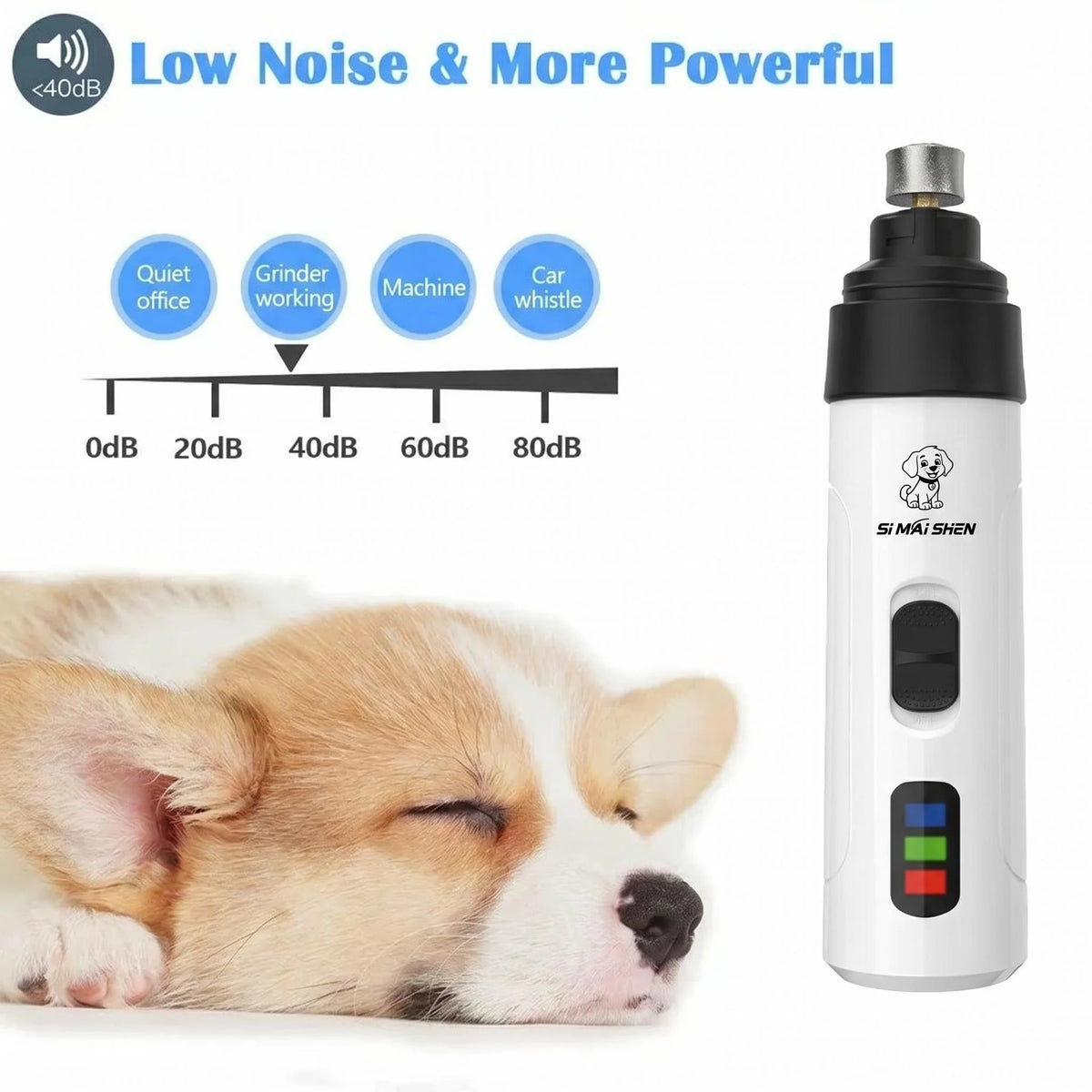CalmNuzzle Rechargeable Dog Nail Grinder