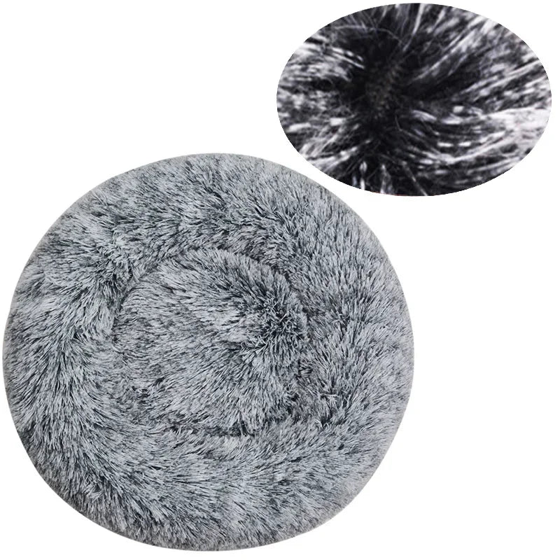 CalmNuzzle Donut Bed – Plush Round Dog Bed