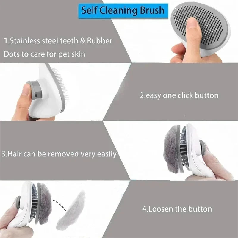 CalmNuzzle Self-Cleaning Slicker Brush