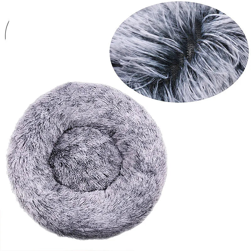 CalmNuzzle Donut Bed – Plush Round Dog Bed