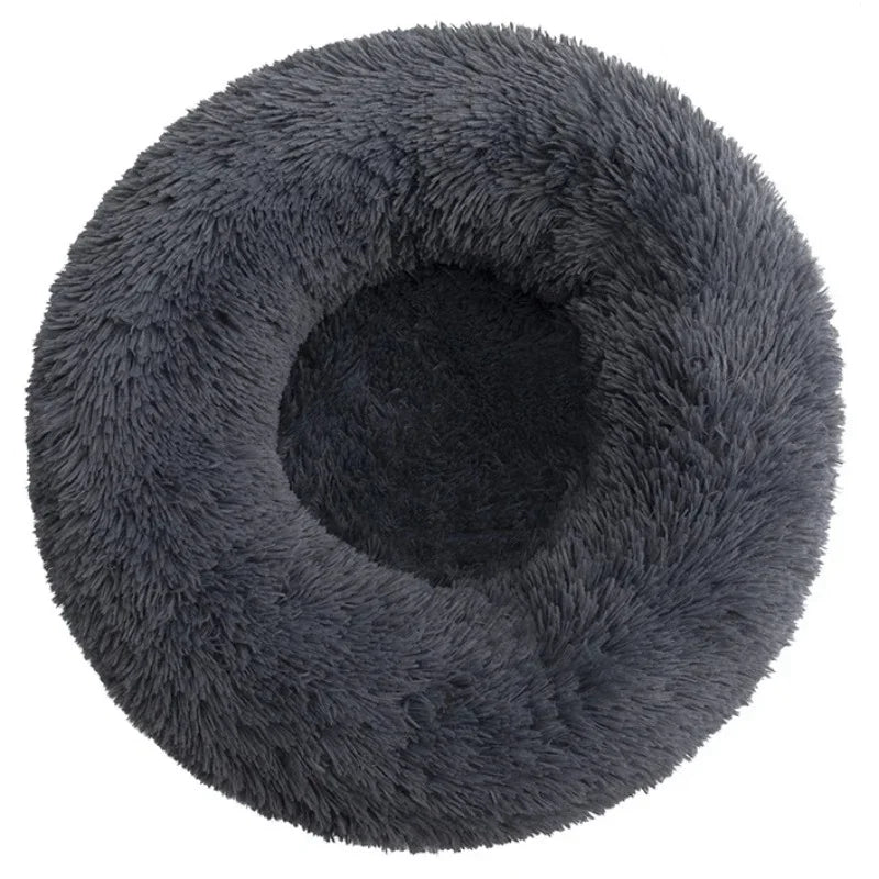 CalmNuzzle Donut Bed – Plush Round Dog Bed