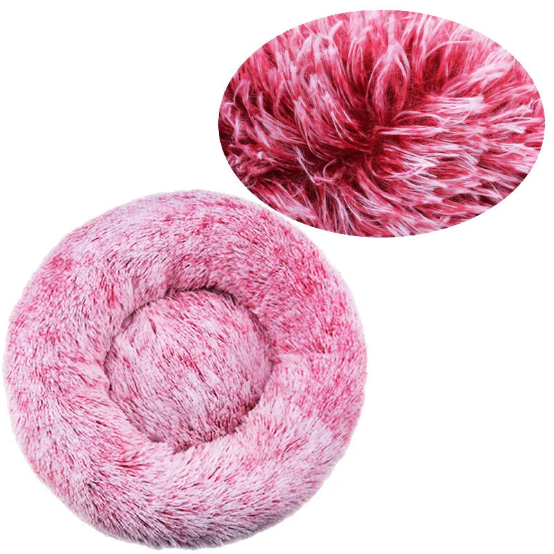 CalmNuzzle Donut Bed – Plush Round Dog Bed