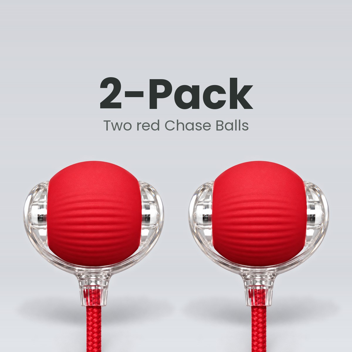 CalmNuzzle Chase Ball 2-pack: two red Chase Balls